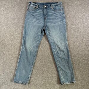 RW&CO Jeans Womens 31 Straight Leg Blue Stretch Denim Medium Wash EXCELLENT